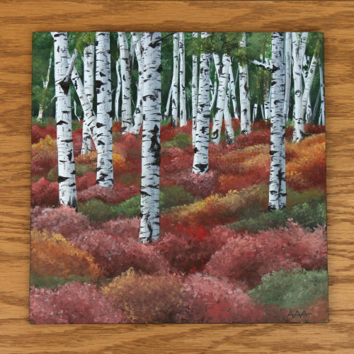 Aspen Forest, 2019, Acrylic on Hardboard