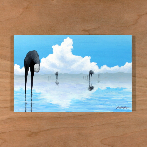 Creature Lake, 2019, Acrylic on Hardboard