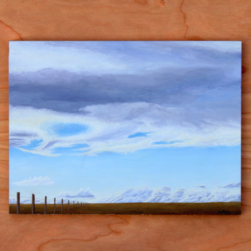 Purple Prairie Clouds, 2019, Acrylic on Hardboard